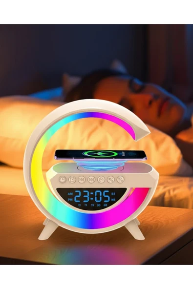 SAYARMARKT RGB Işıklı Kablosuz Hoparlör Bluetooth USB FM TF Kart Destekli ürün görseli 1