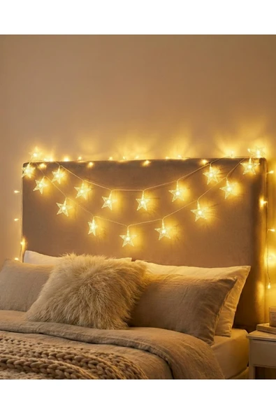 SAYARMARKT Dekoratif Yıldız LED Aydınlatma 5 Metre Sabit Işık İç Mekan Kullanım ürün görseli 1