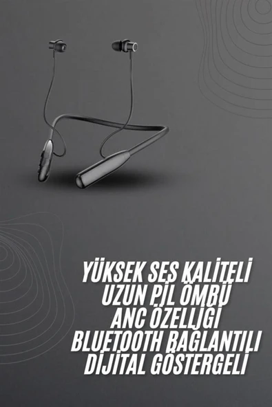 SAYARMARKT Boyun Askılı 100 Saat Kablosuz Kulaklık Göstergeli Bluetooth Kulaklık ürün görseli 1