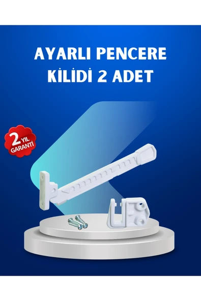 SAYARMARKT Pencere Güvenlik Kilidi Açılma Sınırlayıcı Aparat 2 Adet ürün görseli 1