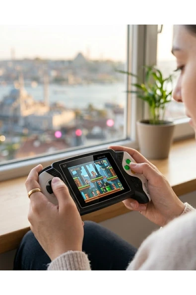 SAYARMARKT Taşınabilir Oyun Konsolu 620 Oyun Dahili Renkli Ekran TV Bağlantılı ürün görseli 1