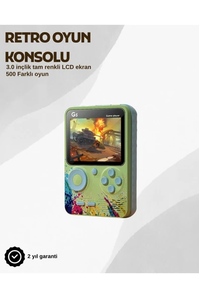 SAYARMARKT G5 Taşınabilir Retro Oyun Konsolu – Çocuk ve Yetişkinler İçin ürün görseli 1