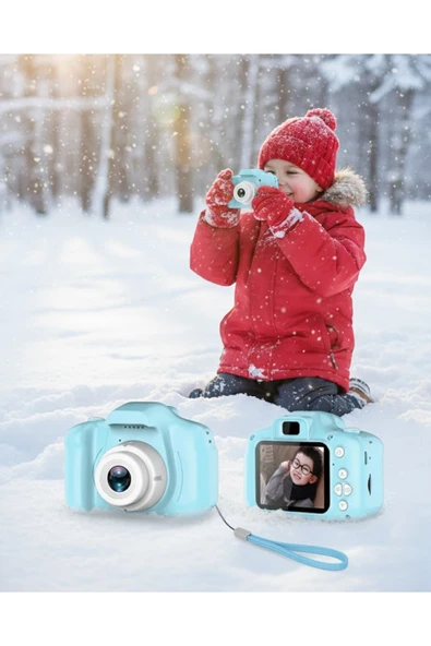 SAYARMARKT Mavi Mini HD Video Kamera Fotoğraf Çekimli Genişletilebilir Hafızalı Şarjlı Model ürün görseli 1
