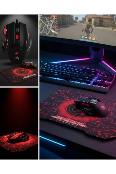 SAYARMARKT Ergonomik Gaming Mouse ve Mousepad 3 DPI Ayarlı LED Işıklı Tasarım ürün görseli 1