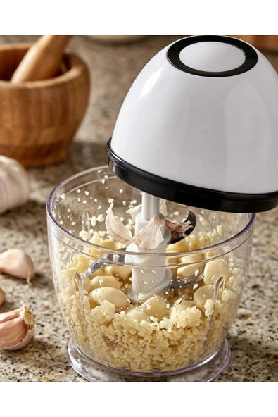 SAYARMARKT Şarjlı Mini Mutfak Doğrayıcı 450 ML Sebze Sarımsak Soğan Doğrayıcı ürün görseli 1