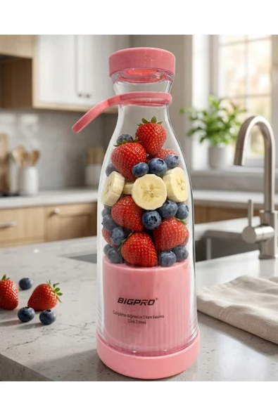 SAYARMARKT USB Şarjlı Mini Blender Taşınabilir Smoothie Yapıcı Hafif ve Pratik Tasarım ürün görseli 1