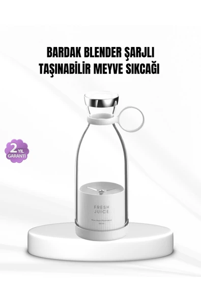 SAYARMARKT Şarjlı Portatif Blender – Gıda Sınıfı Malzeme, 10 Kullanımlık Pil, Mini Boy ve Hafif Tasarım ürün görseli 1