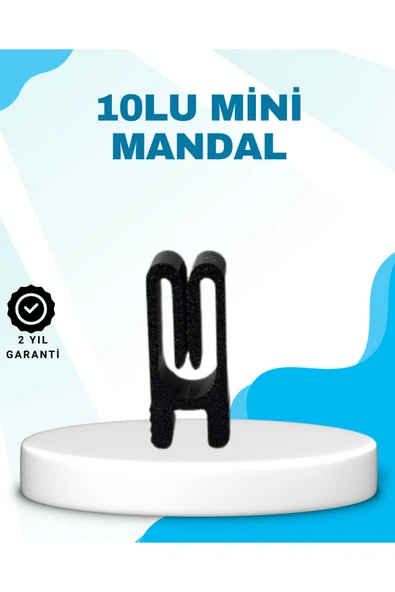 SAYARMARKT Poşet Kapatma Mandalı Hava Geçirmez Siyah 10 Adet Set ürün görseli 1