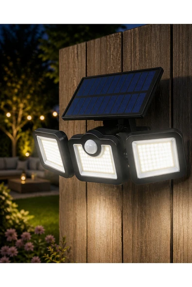 SAYARMARKT Hareket Sensörlü Solar Bahçe Lambası Güçlü LED Duvar Projektörü ürün görseli 1