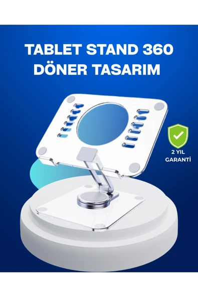 SAYARMARKT Katlanabilir Tablet Standı Ayarlanabilir Kaymaz Şeffaf Tasarım ürün görseli 1