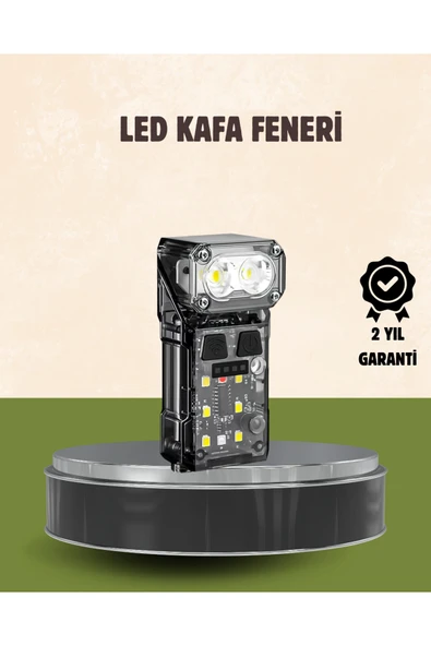 SAYARMARKT 3’ü 1 Arada LED Far Şarj Edilebilir Sensörlü Manyetik 10 Saat Kullanım ürün görseli 1