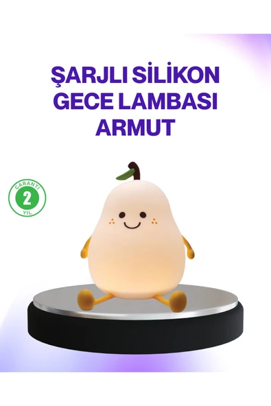 SAYARMARKT Şarjlı Armut Masa Lambası Renk Değiştiren LED Gece Işığı ürün görseli 1