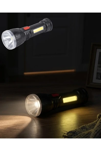 SAYARMARKT Şarjlı Uzun Menzilli El Feneri 9 LED Dayanıklı ve Güçlü ürün görseli 1