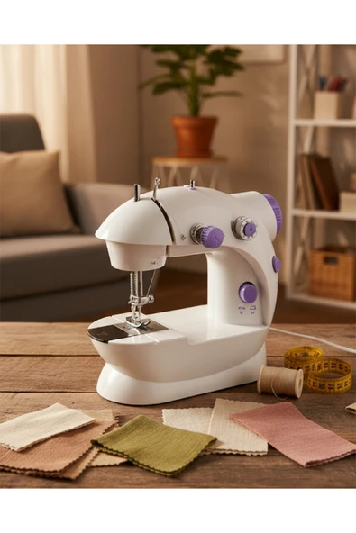 SAYARMARKT Taşınabilir Mini Dikiş Makinesi Ev ve Ofis Kullanımı İçin ürün görseli 1