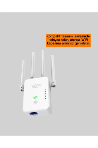 SAYARMARKT Çift Bant 2.4GHz ve 5GHz WiFi Güçlendirici - WPS Destekli Güçlü Çekim ürün görseli 1