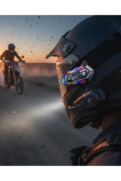 SAYARMARKT Çift Gürültü Azaltmalı Motosiklet Kask Telsiz Kulaklık ürün görseli 1