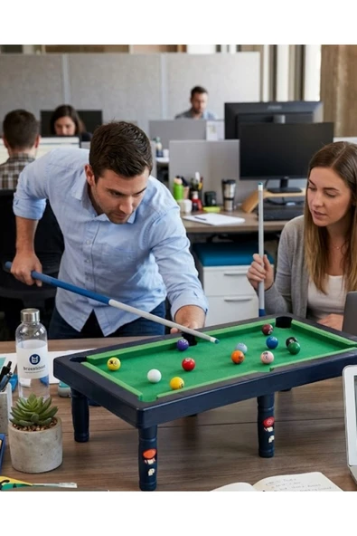 SAYARMARKT Oyuncak Bilardo Masası Seti Çocuklar İçin Eğlence ve Beceri Oyunu ürün görseli 1