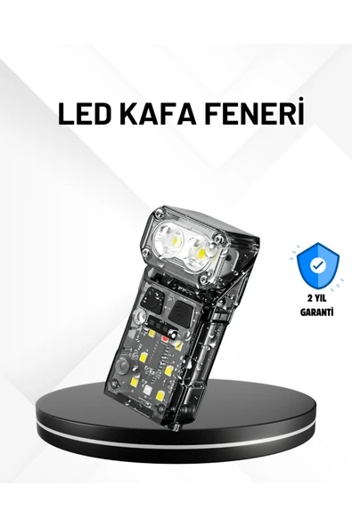 SAYARMARKT Sensörlü LED Kafa Feneri Şarj Edilebilir Manyetik Eller Serbest ürün görseli 1