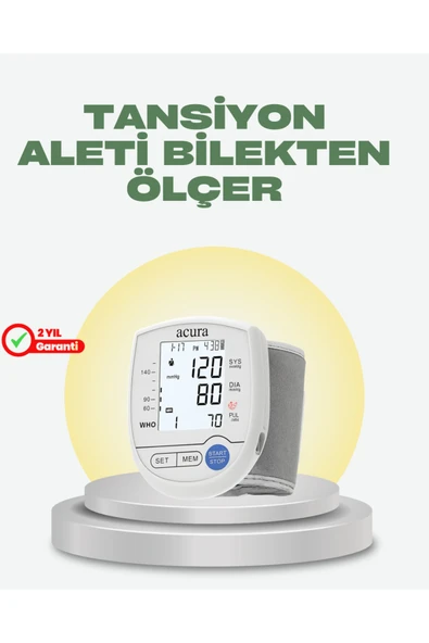 SAYARMARKT Akıllı Bilek Tansiyon Aleti Hem Şarjlı Hem Pilli Kolay Ölçüm ürün görseli 1