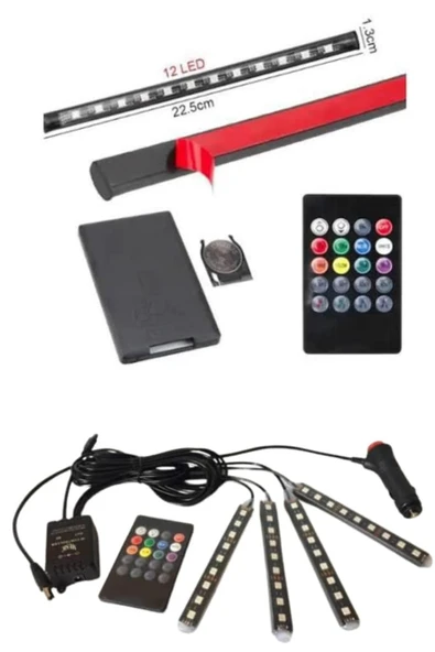 SAYARMARKT Araç İçi RGB Şerit LED Işık Sistemi ürün görseli 1