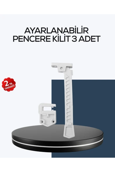 SAYARMARKT Çocuk Güvenliği İçin Cam Pencere Kilidi 3 Adet ürün görseli 1