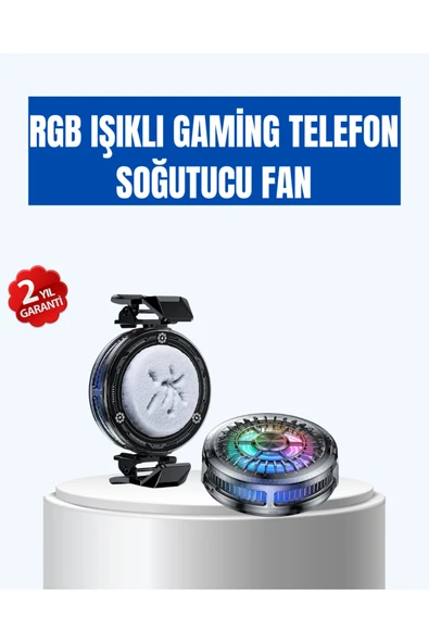 SAYARMARKT Gaming Telefon Soğutucu RGB Fan Sessiz Çalışma Tüm Modeller Uyumlu ürün görseli 1