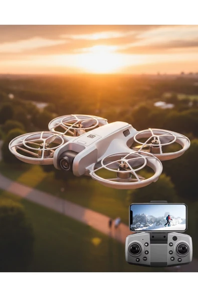 SAYARMARKT Mini Drone Kameralı Headless Mod LED Işıklı Akıllı Uçuş Sistemi ürün görseli 1