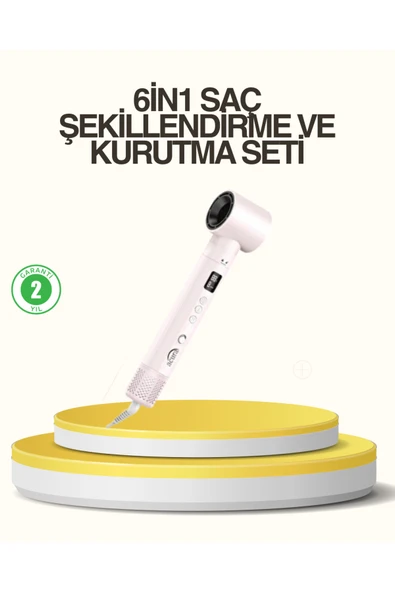 SAYARMARKT Motorlu LCD Ekranlı Saç Şekillendirme Seti ürün görseli 1