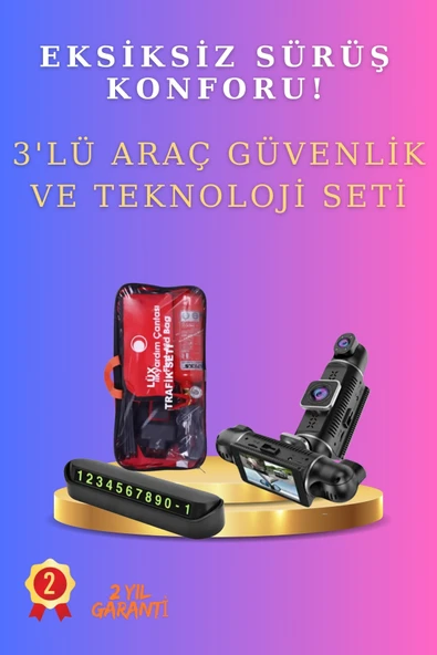 SAYARMARKT 3'lü Araç Güvenlik ve Teknoloji Seti ürün görseli 1