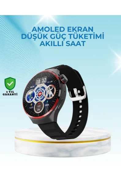 SAYARMARKT NFC Destekli Akıllı Saat AMOLED Ekranlı Şık Tasarım ürün görseli 1