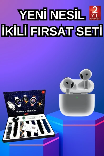 SAYARMARKT 3.Nesil TWS Bluetooth Kulaklık Bluetooth Bağlantılı Akıllı Saat Amoled Ekran Plastik Hasır Ko ürün görseli 1
