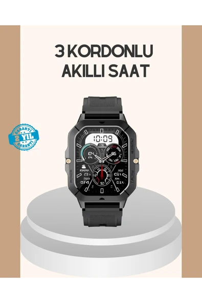 SAYARMARKT 3 Kordonlu Akıllı Saat Uzun Pil Süreli ürün görseli 1