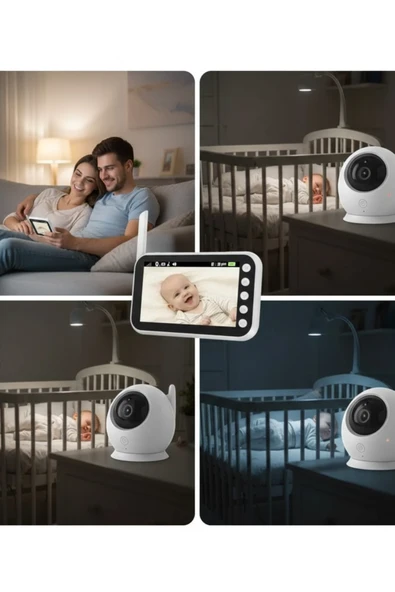 SAYARMARKT 4.5 İnç Ekranlı Gece Görüşlü Bebek Kamerası ve Monitörü ürün görseli 1