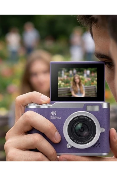 SAYARMARKT 4K Kompakt Kamera 48 MP Autofocus Flash Özellikli Vlog Kamera ürün görseli 1