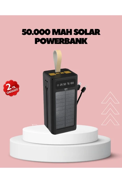SAYARMARKT Kamp ve Outdoor Kullanıma Uygun Güneş Panelli Powerbank ürün görseli 1