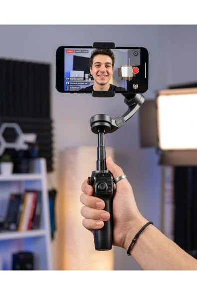 SAYARMARKT 3 Eksen Telefon Gimbal Stabilizer Video Sabitleyici Vlog ve Çekim Aparatı ürün görseli 1