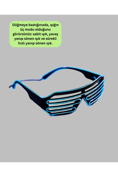 SAYARMARKT NEON GÖZLÜK MAVİ - Resim 2