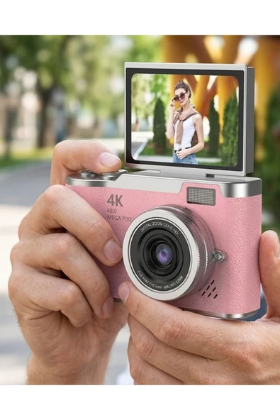 SAYARMARKT 48 MP Dijital Kamera Flip Ekran 18x Zoom Vlog Selfie Kamera ürün görseli 1