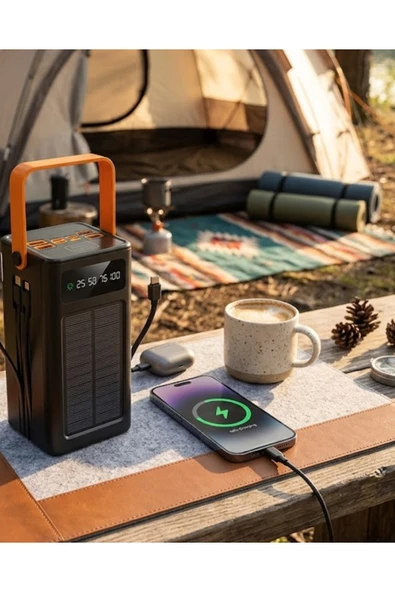 SAYARMARKT 80.000 Solar Şarj Özellikli Yüksek Kapasiteli Powerbank Hızlı Şarj Destekli ürün görseli 1