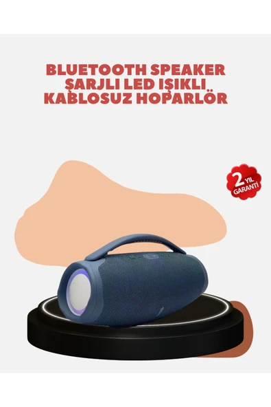 SAYARMARKT Renkli LED Efektli Suya Dayanıklı Taşınabilir Kablosuz Hoparlör ürün görseli 1