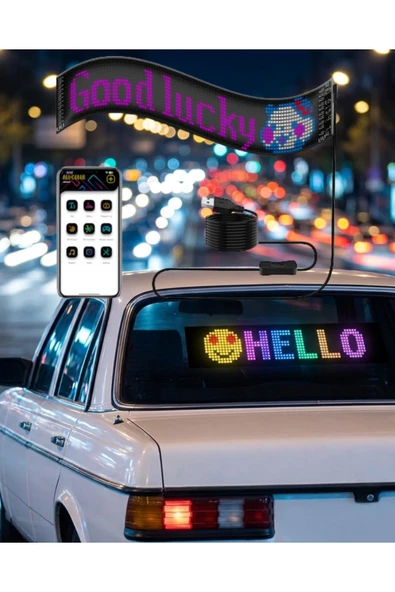 SAYARMARKT LED Matrix Panel RGB Yazı Yazma Animasyonlu Telefon Kontrollü Akıllı Ekran ürün görseli 1