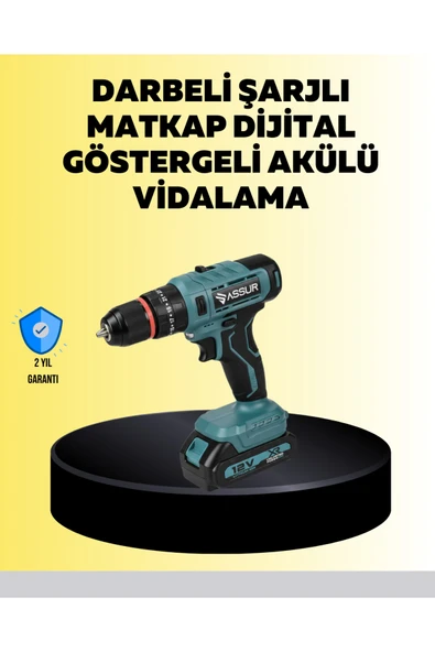 SAYARMARKT Dijital Ekranlı Matkap Seti Çift Akülü ürün görseli 1
