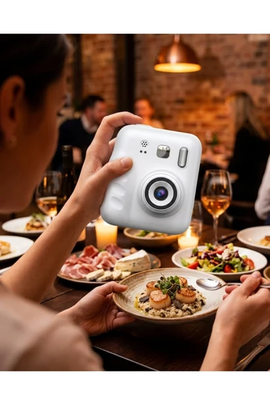 SAYARMARKT Mini Çocuk Fotoğraf Makinesi Baskı Özellikli Video Çekim 4 Kağıt Rulo Hediyeli ürün görseli 1