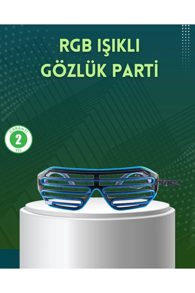 SAYARMARKT Işıklı LED Gözlük Parti Konser ve Etkinlik Aksesuarı ürün görseli 1