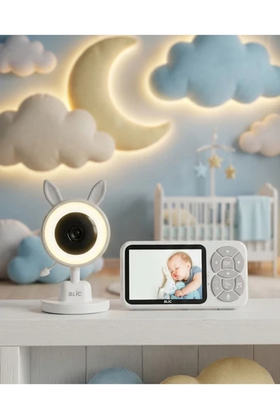 SAYARMARKT LCD Ekranlı Bebek İzleme Kamerası Ninnili Gece Görüşlü Güvenlik Sistemi ürün görseli 1