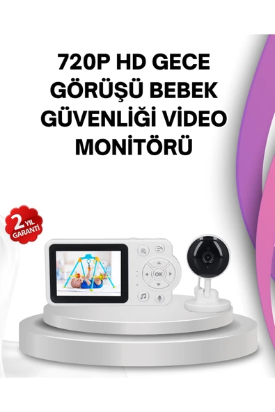 SAYARMARKT Gece Görüşlü Bebek Kamerası Ninni ve Alarm Özellikli ürün görseli 1