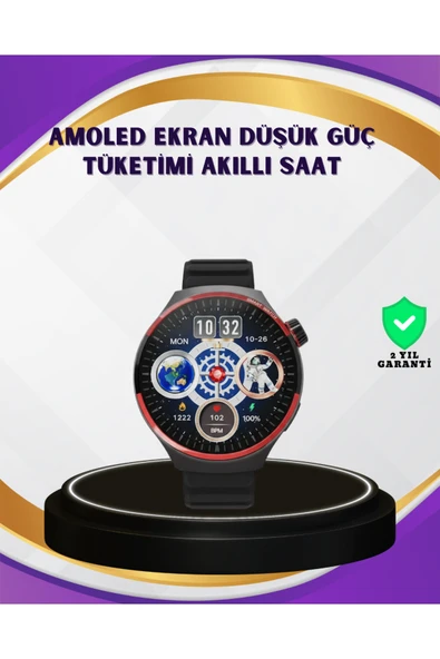 SAYARMARKT Dokunmatik Akıllı Saat Kablosuz Şarj AMOLED Ekran ürün görseli 1