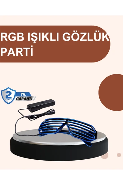 SAYARMARKT Renkli LED Işıklı Eğlence Gözlüğü Parti Aksesuarı ürün görseli 1