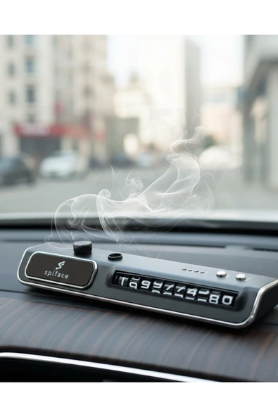 SAYARMARKT Araç Ön Cam Nemlendirici Telefon Numarası Gösterme Aparatı LED Işıklı ürün görseli 1