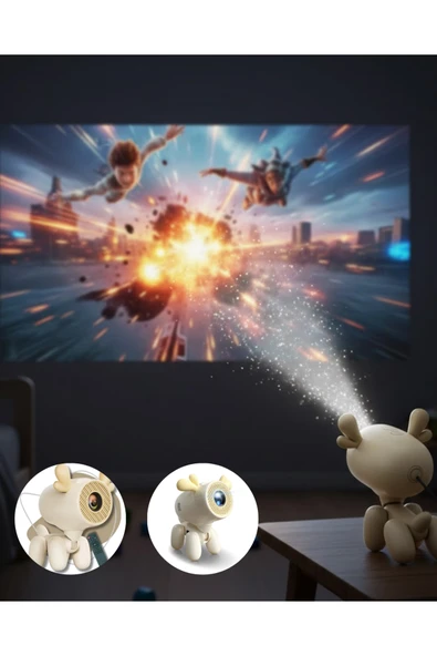 SAYARMARKT Döner Başlıklı Akıllı Projeksiyon HDMI USB TF Girişli ürün görseli 1